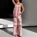 Women's Clothing New Summer Women's Loose High Waist Printed Casual Trousers Suspenders Suit_ecoleips.com
