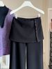 K Thick And Detachable Fart Curtain Casual Pants With A Sense Of Design, Women's New Layering Style, Slimming And Flared Pants_ecoleips.com