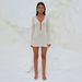 Women's Clothing Sexy Knit Beach Cover-Up Dress – Sheer Bikini Wrap, Boho Chic Swimwear Cover_ecoleips.com