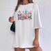 Women's Casual Round Neck T-Shirt Summer Style Versatile Loose Fit Short Sleeve Cartoon Beverage Print Top_ecoleips.com