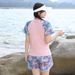 Plus Size Women's Conservative Two Piece Swimsuit Slimming Design For Hot Springs And Chubby Girls Style_ecoleips.com