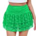 Bohemian Lace Tiered Mini Skirt – Low Waist Sexy Summer Skirt For Women, Floral Embroidery, Stretchy & Comfortable_ecoleips.com