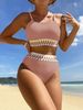 Women's Clothing Split Sleeveless Swimsuit With Chest Pad Swimsuit_ecoleips.com
