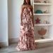 Women's Clothing Summer Fashion Multi Layer Ruffle Butterfly Dress Long Skirt_ecoleips.com