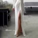 Women's Clothing Women's New Solid Color Fashion Sexy Deep V Neck Long Sleeve Slim Split Twist Pleated Skirt Dress_ecoleips.com