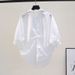 premium linen shirt for women breathable white & raspberry pink blouse with polo collar & relaxed fit_ecoleips.com