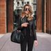 Women's Faux Leather Blazer Jacket, Fashion PU Trench Coat For Autumn Winter, Versatile Slim Fit Office Casual Outerwear_ecoleips.com