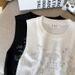 Women's Clothing Summer New Design Hot Diamond Sleeveless Slim T Shirt Top Ice Silk Sweater_ecoleips.com