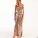 Women's Clothing Sequined Backless Skirt Slim Back Lace Up Slit Irregular Long Dress For Women_ecoleips.com