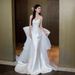 Women's Clothing Satin Main Veil High Quality Texture Tube Top Small Trailing Veil_ecoleips.com