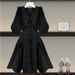 Women's Clothing Summer New Fat Girl Small Fragrance Style Temperament Doll Collar Waist Slim Suit Dress_ecoleips.com