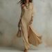 Elegant Long Sleeve Knitted Dress With Side Slit For Women, Summer New Arrival, Versatile Casual & Office Wear_ecoleips.com