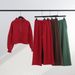 Women's Stand Collar Loose Fleece Lined Yoga Suit Sports Cardigan Scuba Jacket Half Raise Sweatshirt Set_ecoleips.com