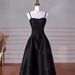 Women's Clothing Light Luxury Dress New Black Sling Slim Dress Student Art Exam Banquet Evening Dress_ecoleips.com