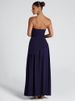 Mozision Elegant Off-shoulder Sexy Maxi Dress Women Gown Scarf Collar Strapless Sleeveless Backless High Split Long Dress Female_ecoleips.com