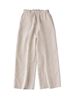 Suitable For All Seasons French Pure Seven-Eight Length Straight Artistic Loose Elastic Waist Wide-Leg Linen Pants For Women_ecoleips.com