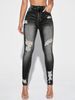 Women's High-Waisted Stretch Ripped Jeans – Slim Fit Skinny Denim Pants With Distressed Details, Comfortable & Trendy Casual Trousers_ecoleips.com