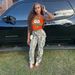 Women's Clothing Autumn New Style Stitching High Waist Camouflage Pocket Street Fashion Pants_ecoleips.com