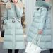 Women's Clothing Winter New Cotton Jacket Large Fur Collar Medium Length Slim Belt Slim Temperament Down Cotton Jacket Women's Jacket_ecoleips.com