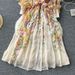 Elegant Floral Print Dress -Inspired Long Sleeve Wrap Dress (S-XXL, Chiffon, A-Line Silhouette)_ecoleips.com