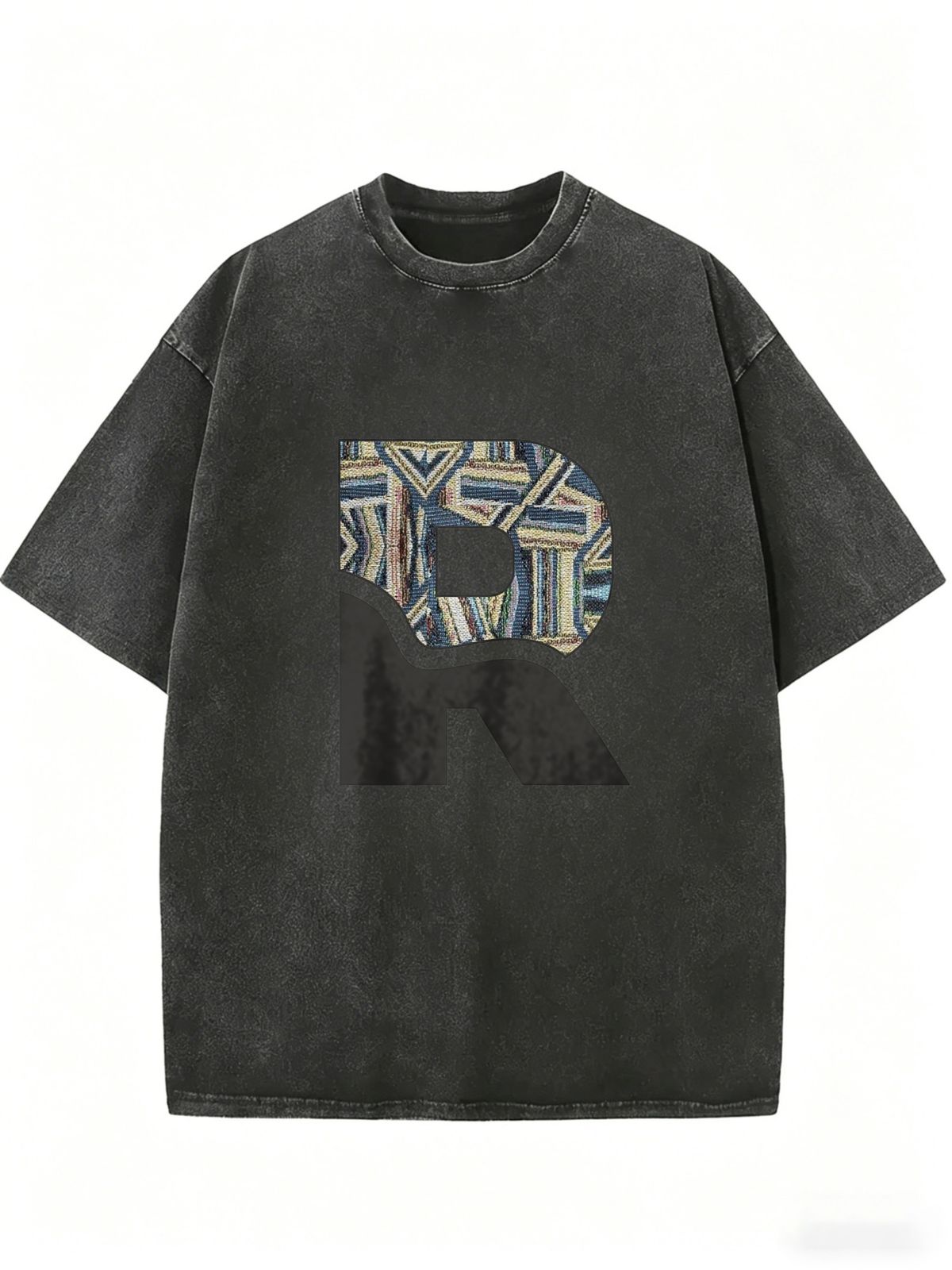 Women's Relaxed Fit Vintage Tee, Washed Texture Casual Short Sleeve Shirt_ecoleips.com