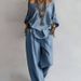Women's Oversized Off-Shoulder Top And Wide-Leg Pants Set Comfortable Knitted Loungewear Two-Piece Casual Minimalist Style Daily Wear_ecoleips.com