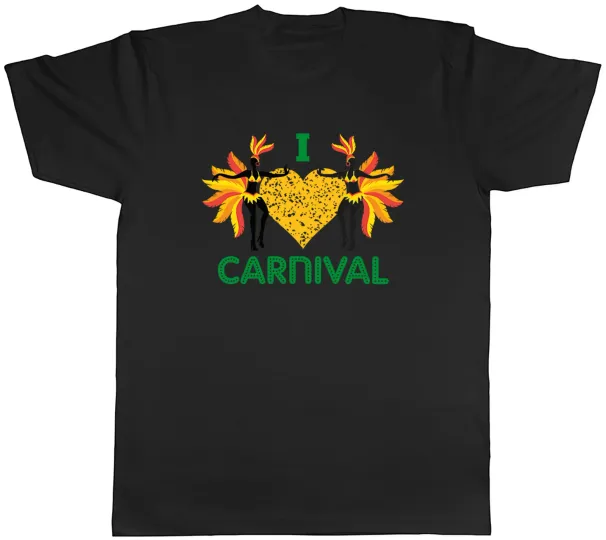 Women's T-Shirts I Love Carnival Mens T-Shirt Festival Parade Celebration Unisex Tee Gift_ecoleips.com