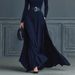 Women's Long Sleeve Solid Color Fitted High Neck Dress Autumn Winter Independent Website Exclusive_ecoleips.com