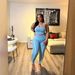 TW888 Color Block High-Waisted Yoga Suit Women's Fashion Casual Sports Vest Two-Piece Set European And American Style_ecoleips.com
