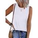2025 Summer Women's Fashion Round Neck Solid Color Loose Tank Top For Women_ecoleips.com