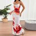 AD207 New 2025 Spring Sexy Fashionable Elegant Waist-Cinching Women's Strapless Bodycon Dress_ecoleips.com