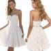 2026 European And American Cross-border Hot-selling Women's Clothing: White Floral Strapless Bridesmaid Puffy Midi_ecoleips.com