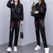 Women's Clothing Plus Size Women's Loose Hooded Printed Sports Suit Set Casual Two Piece Set Style Spring Autumn_ecoleips.com