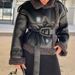 Women’s Black Long Faux Fur Leather Trench Coat – Belted Oversized Streetwear Jacket For EU/US (S-L, Edgy & Elegant)_ecoleips.com