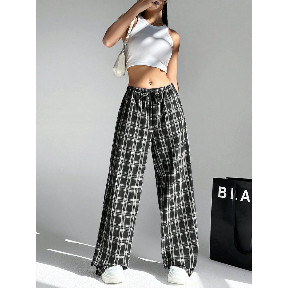 Women's Clothing New High Waist Wide Leg Pants Loose Slim Hot Girls Mopping Casual Pants_ecoleips.com