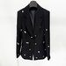 2026 New European American Celebrity Fashion Sequin Color Block Blazer And Fishtail Long Skirt Set_ecoleips.com
