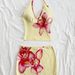 Floral Summer Vacation Style Women's Tie-Front Halter Dress And Bodycon Skirt Set Sexy Versatile Two-Piece Outfit_ecoleips.com