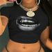 Women's Short Sleeve T-Shirt Casual Printed Crew Neck Top Hot Selling Summer Fashion American Style_ecoleips.com