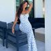 Women's Slim Fit Floral Print Sundress Style Elegant Dress With Bag Hot Selling_ecoleips.com