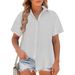 2025 Spring Summer Loose Plus Size Women's Short Sleeve Shirt_ecoleips.com