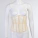 Aria Basics Aria Basics 22513P Sexy See-Through Mesh Corset European And American Style 2026 Summer Slim-Fit Knit Tie-Up Tube Top_ecoleips.com