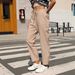 Aria Basics 2025 Cross-Border European And American Women's Clothing Casual Cotton-Linen Slim-Fit Drawstring Elastic_ecoleips.com