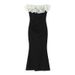 Women's Clothing Plus Size Off-Shoulder Dress Seine Dance Style Waist Fitted Fishtail Two-Way Long Summer French Dress_ecoleips.com