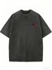 Washed Oversized Female Crew Neck Tee, Lightweight Skin-Friendly Cotton Material, Simple Casual Short Sleeve Top For Spring Summer Everyday Outfits_ecoleips.com