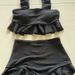 Women's Solid Color Two Piece Swimsuit Slimming Ruffled Sexy Swimwear For Hot Springs New Style Cute_ecoleips.com