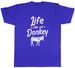 Women's T-Shirts Funny Mens T-Shirt Life Is Better With A Donkey Tee Gift_ecoleips.com