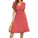 2026 Spring European American Women Short Sleeve Waist Elegant Midi Evening Dress_ecoleips.com