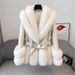 New Winter Fur Coat Fox Fur Fashion Coat Women's Thickened Medium And Long Young Fluff_ecoleips.com
