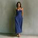 Women's Elegant Slim Fit Solid Color Suspender Dress Summer Relaxed Everyday Wear Comfortable Feshion_ecoleips.com