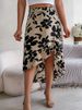 K Elegant Floral Ruffled Mid Length Irregular Skirt_ecoleips.com